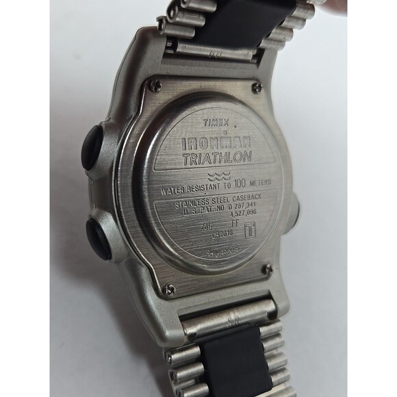 1998 Timex Ironman Triathlon 8 Lap Watch 100M Indiglo Stainless Band New Battery - Picture 10 of 11